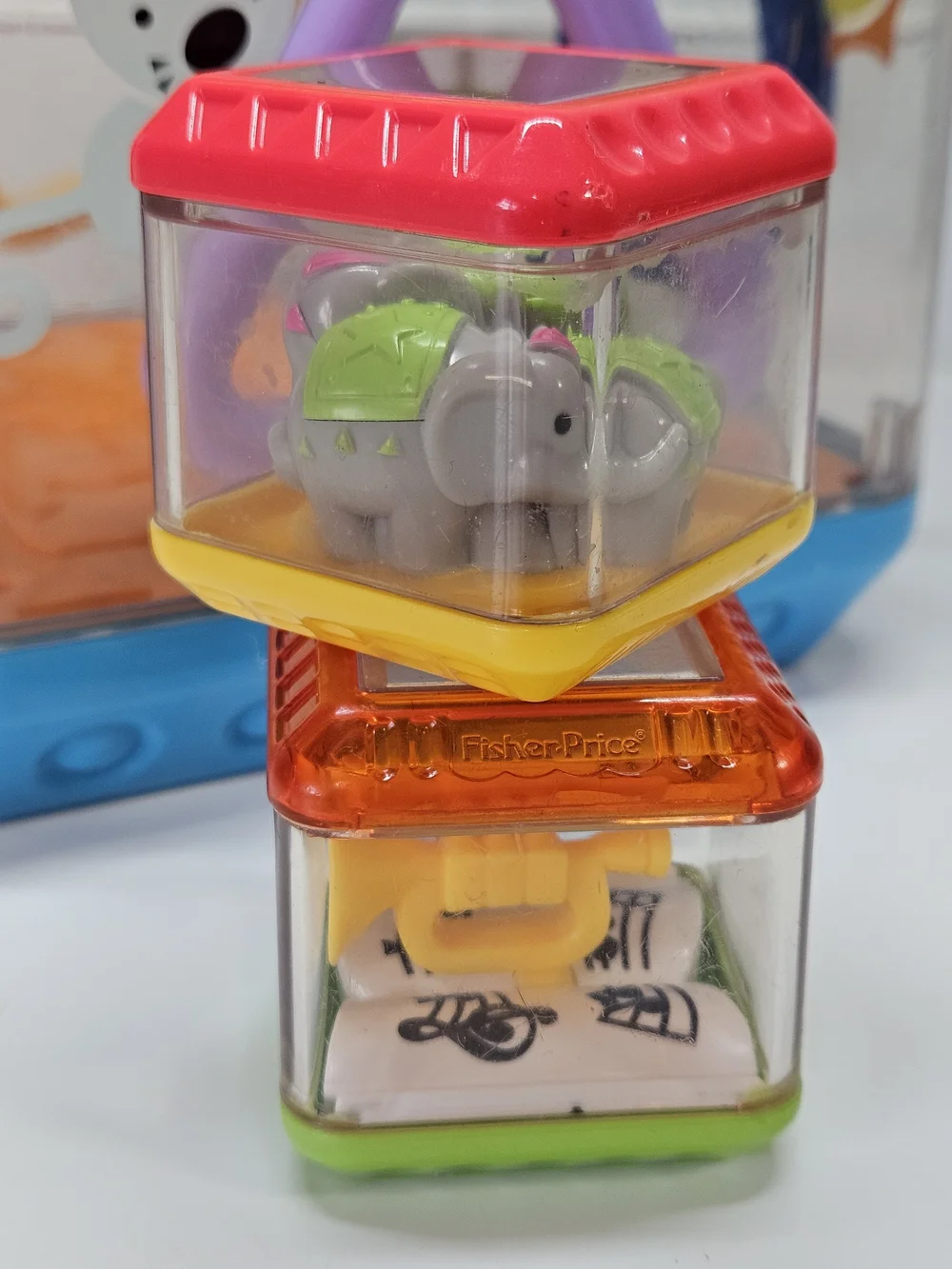 Fisher Price Peek A Boo Blocks Musical Shape Sorter Baby Activity Cube WORKS